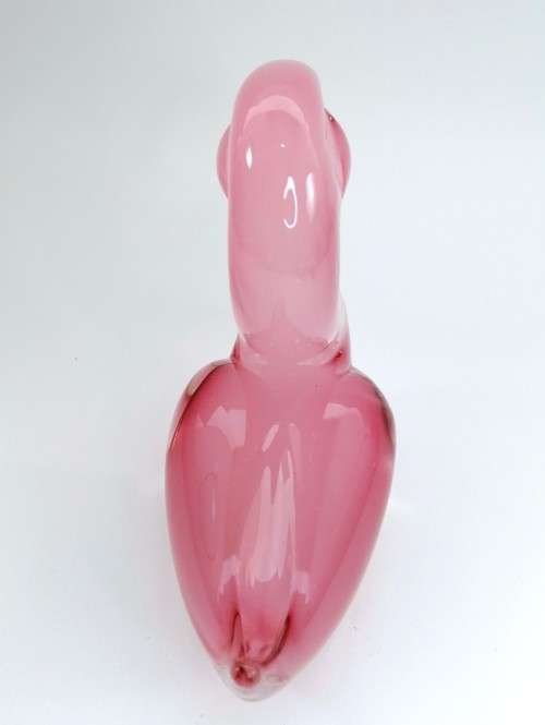Elegant Murano Sommerso Pink Art Glass Large  Swan Duck Bird