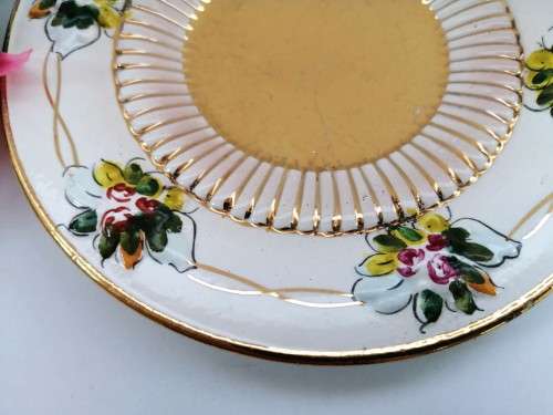 Fabulous Capodimonte Handmade Hand painted Tea Cup and Saucer Italy
