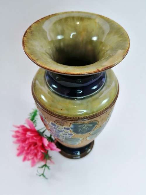 Antique Doulton Large Lambeth Stonewear vase