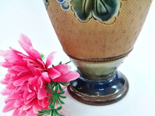 Antique Doulton Large Lambeth Stonewear vase