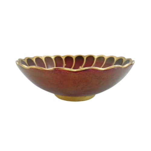 Carlton Wear Rouge Royale Deep Stunning Red and Gold Bowl