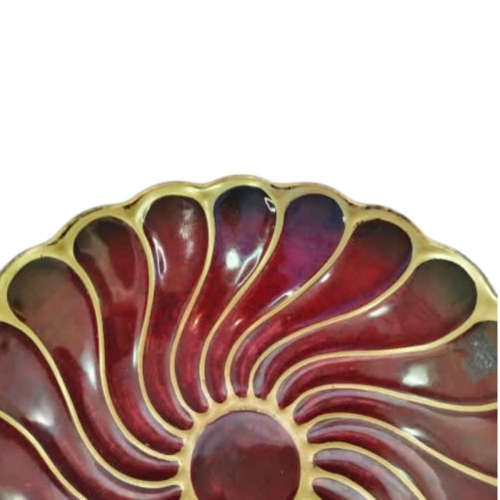 Carlton Wear Rouge Royale Deep Stunning Red and Gold Bowl