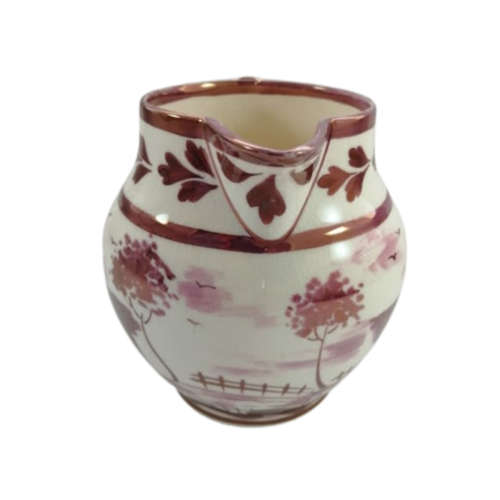 Vintage Grays Pottery Pink luster large jug