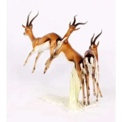 Hutschenreuther Gazelle figural group designed by Gunther Granget.