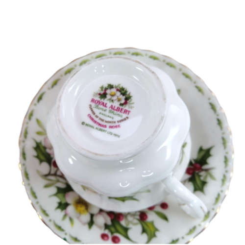 Royal Albert December Flower Of the Month Christmas Rose Four Piece