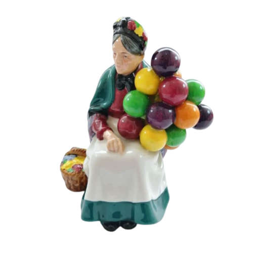 Royal Doulton Porcelain Figurine the Old Lady Balloon Seller Hn1315 Old Mark