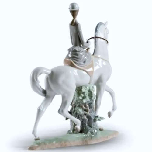 Lladro Woman On Horse Huge Statement Piece