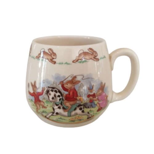 Royal Doulton Bunnykins  Bunny on Rocking Horse  Don Mug