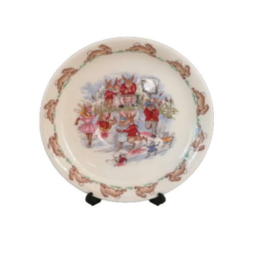 Royal Doulton Bunnykins 1968 - 1975  Ice Skating , Saucer