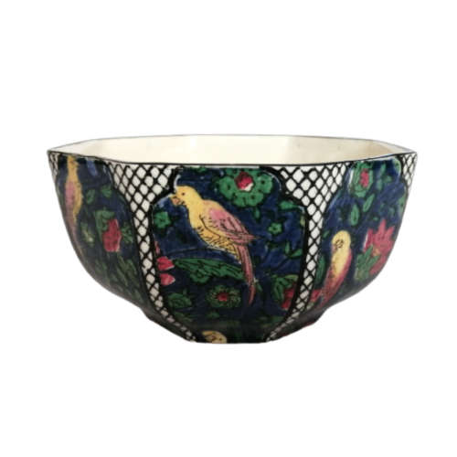 Antique Royal Doulton D4031 Sugar Bowl Chintz Persian Parrot Birds