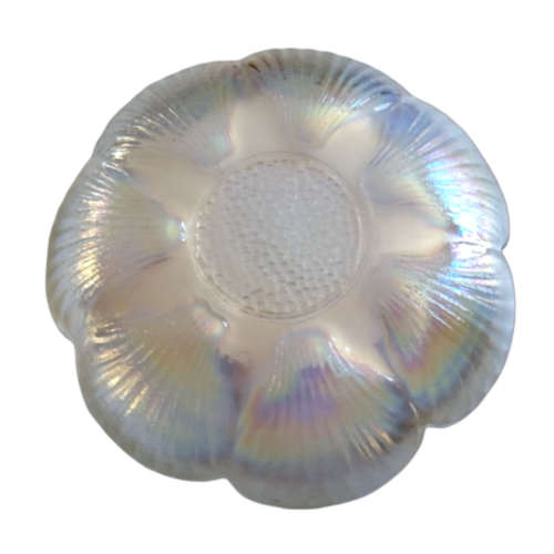Carnival Glass Pearl Opalescent  Dish,Bowl Iridescent Embossed