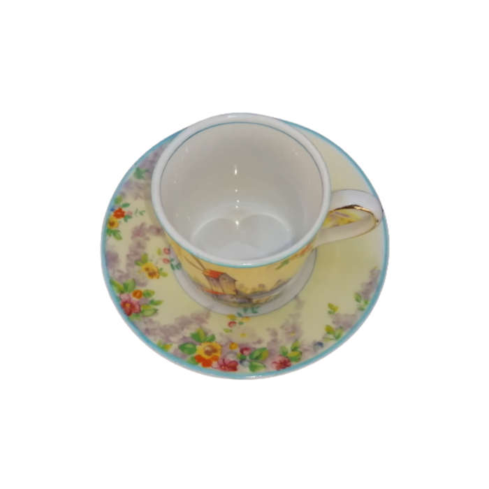 Grindley Windmill Demitasse Cup and Saucer Duo Set