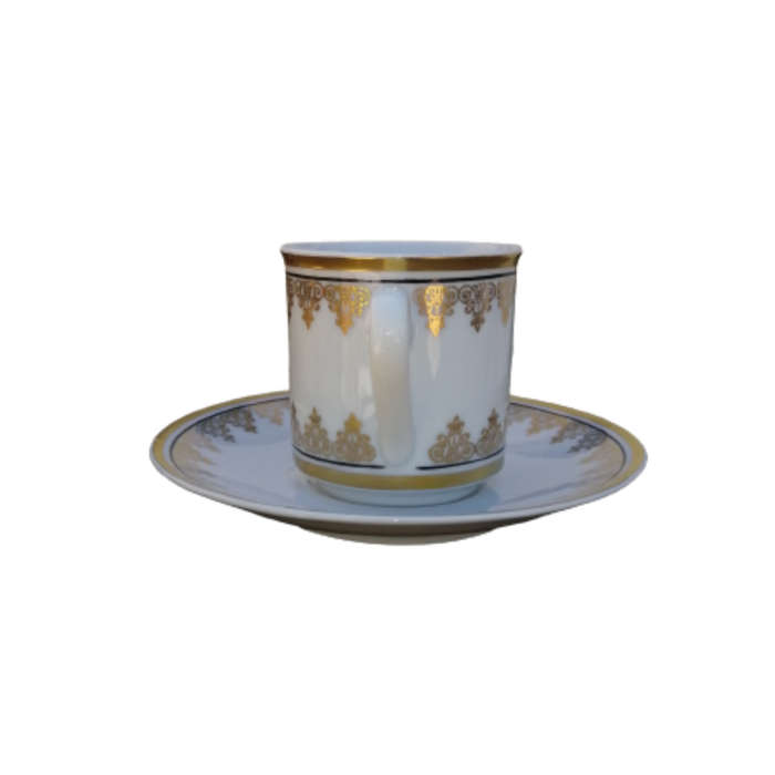 Sabina White with Gold Demitasse Cup
