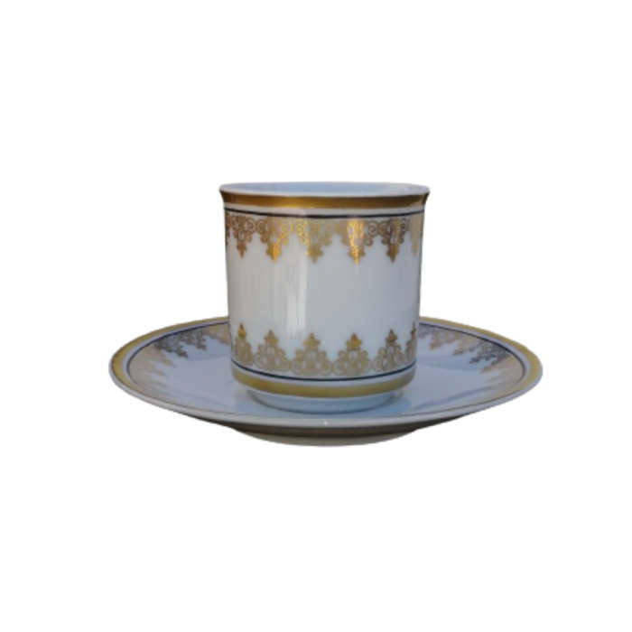 Sabina White with Gold Demitasse Cup