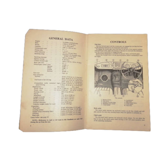 MGA 1600 Series Drivers Handbook and Accessories Booklet