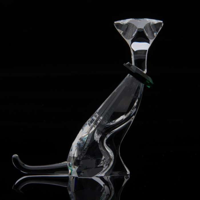 Swarovski Crystal Figurine Cat Emerald Symbols