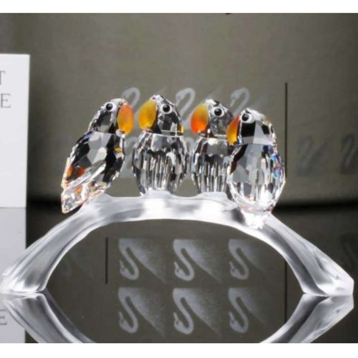 Swarovski Crystal Baby Lovebirds Feathered Beauties