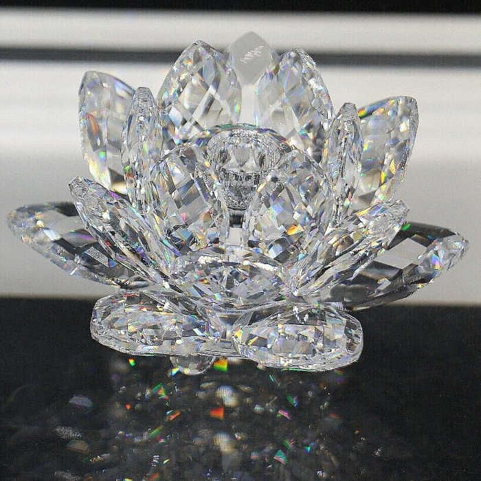 Swarovski Crystal Small Water Lily Candleholder  candle holder