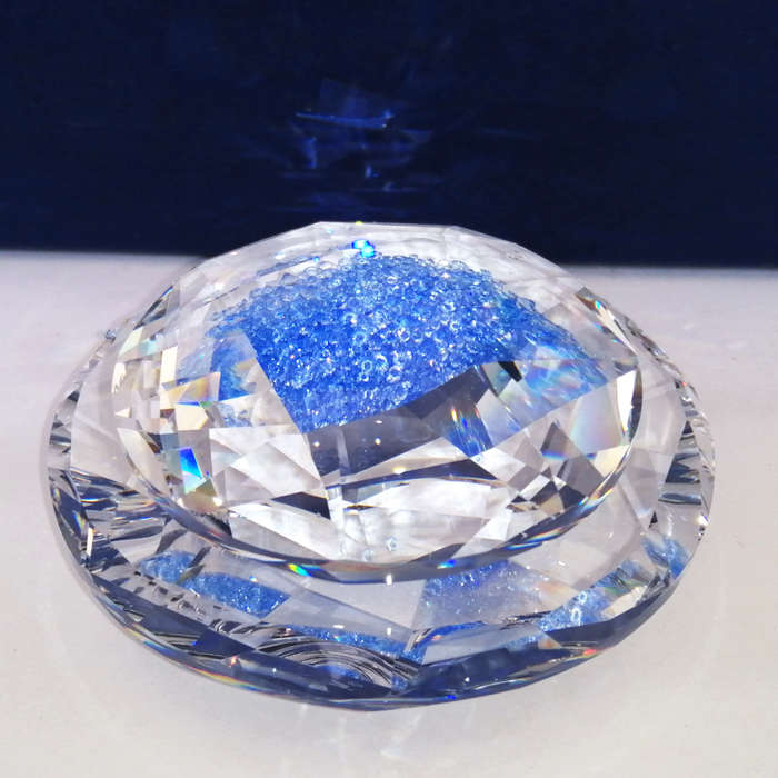 Swarovski Crystal Stunning Paperweight with Blue Crystals