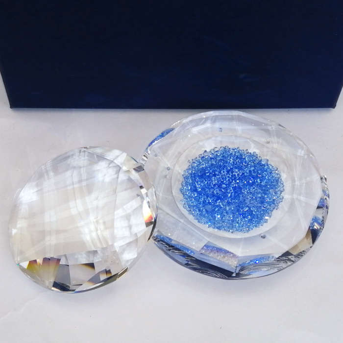 Swarovski Crystal Stunning Paperweight with Blue Crystals