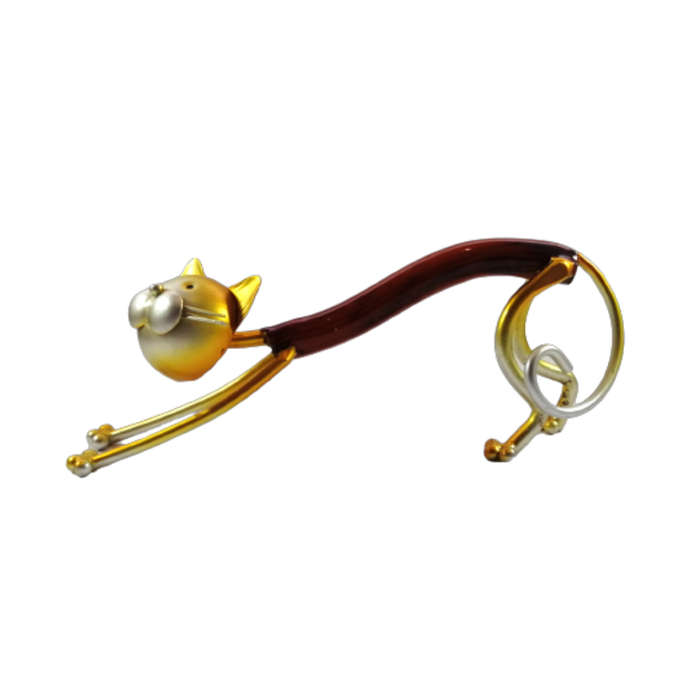 Quirky Lanky Cat Kitten Metal Figures