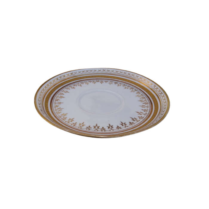 Stunning Gold on White Saucer