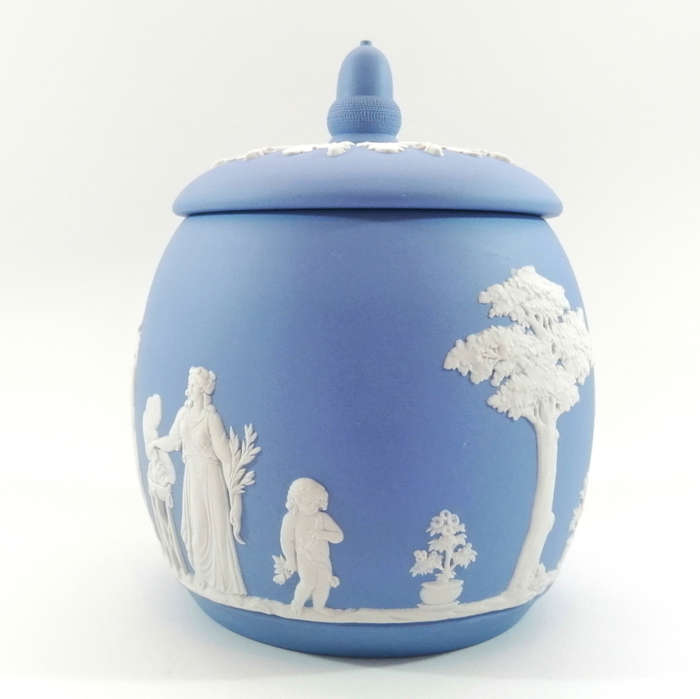 Wedgwood Blue Jasper Lidded Jar Pot