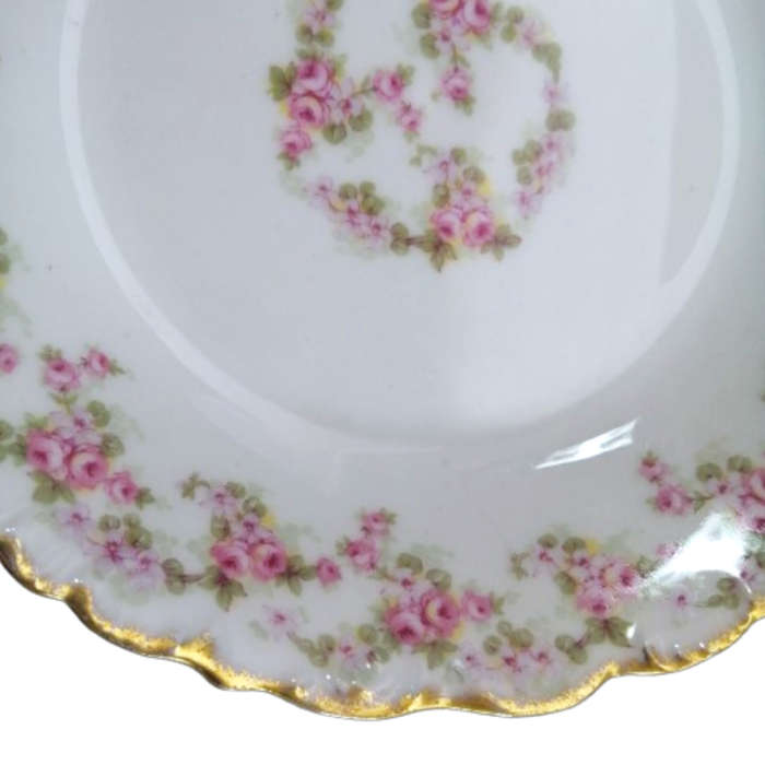 Limoges Elite Bridal Rose Bone China Dish