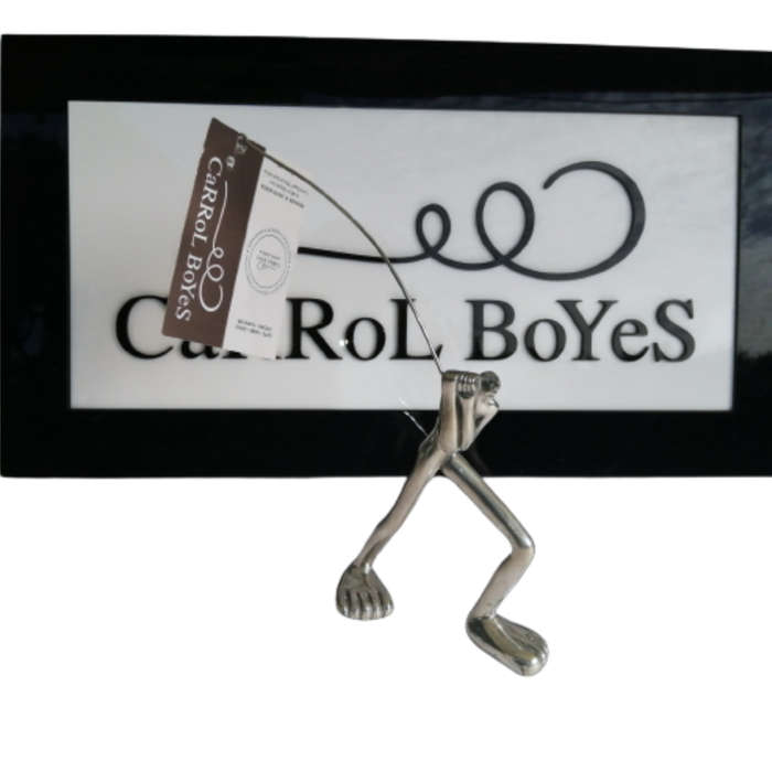 Carrol Boyes Functional Art Pewter Large Photo Holder Man