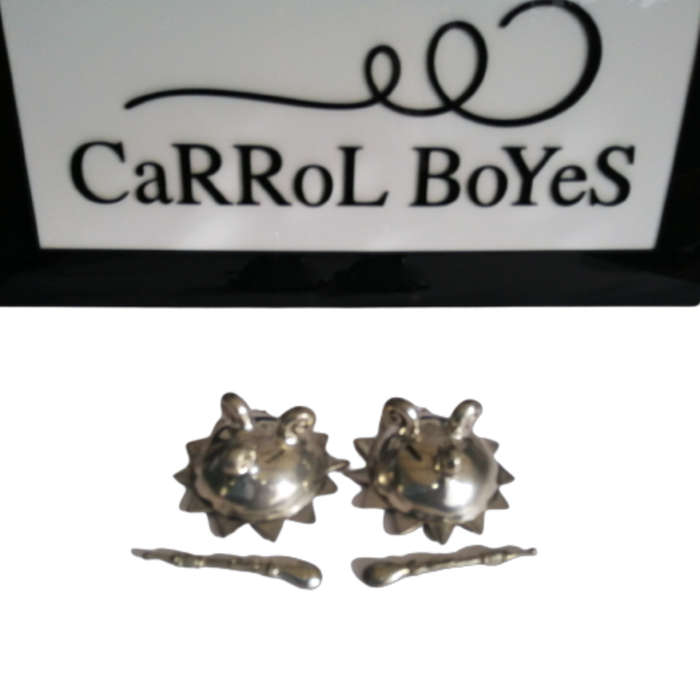 Early Carrol Boyes Functional Art Pewter Pots with Spoons