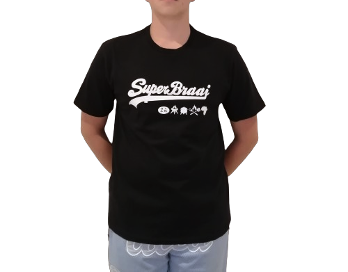 Super Braai Black Cotton T-shirt Perfect gift for a Braai Lover