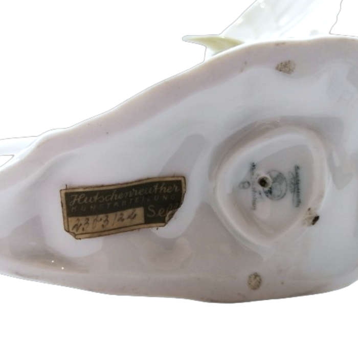 Hutschenreuther Vintage Porcelain `Swan in Flight` by artist Hans Achtziger