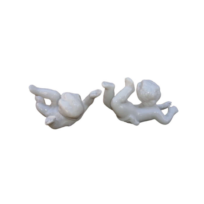 White Blanc de Chine Porcelain Cherubs