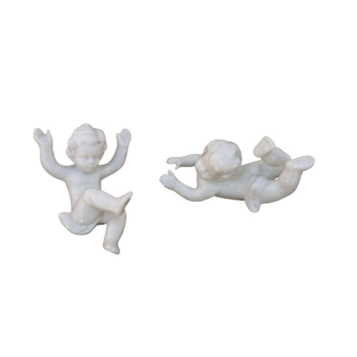 White Blanc de Chine Porcelain Cherubs