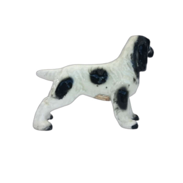 Black and White Cocker Spaniel Vintage Porcelain