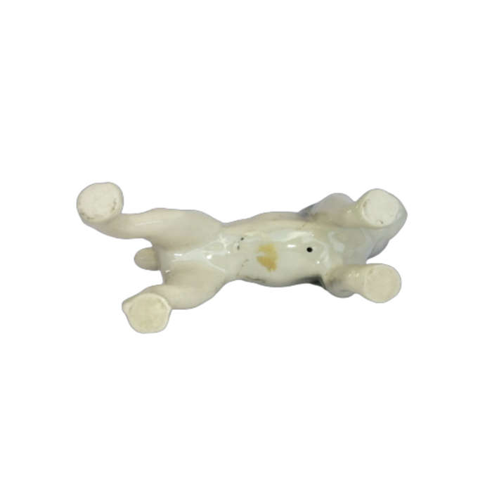 Black and White French Bulldog Vintage Porcelain