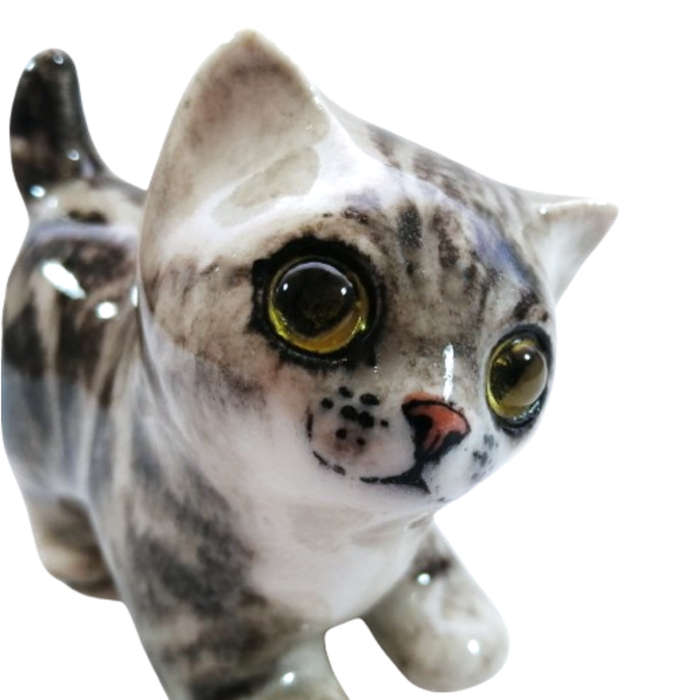 Winstanley Small Tabby Pottery Kitten Cat