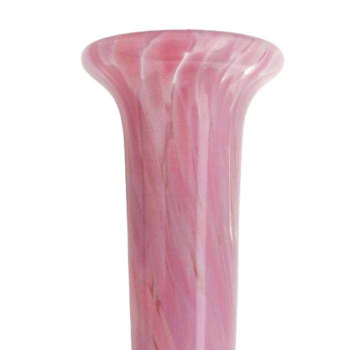 Mdina Hand Blown Pink Mottled Pink Vase