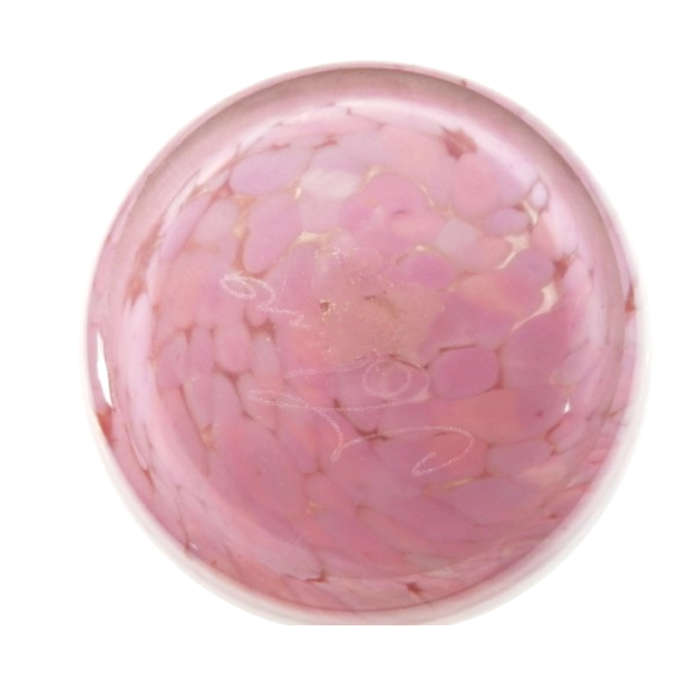 Mdina Hand Blown Pink Mottled Pink Vase