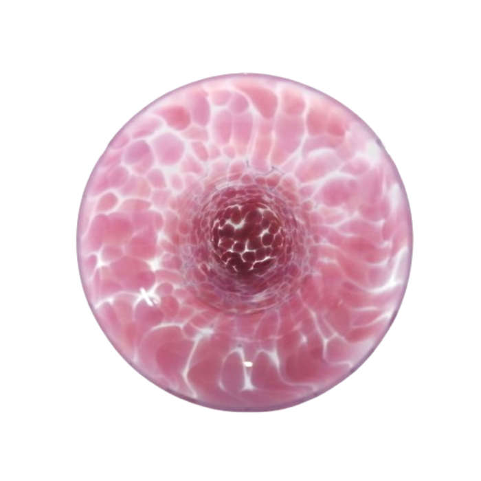 Mdina Hand Blown Pink Mottled Pink Vase