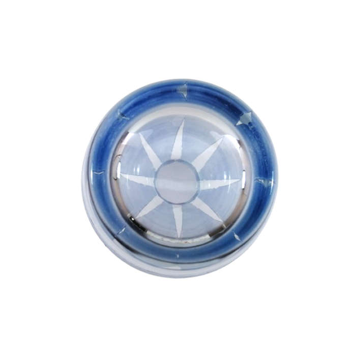 Stunning Blue and White Tall Glass Vase