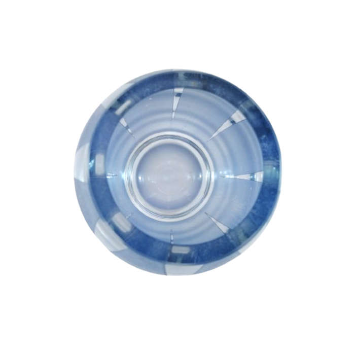 Stunning Blue and White Tall Glass Vase