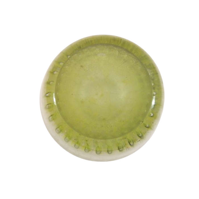 Murano Lime Green Bubble Inclusion Ashtray Bowl