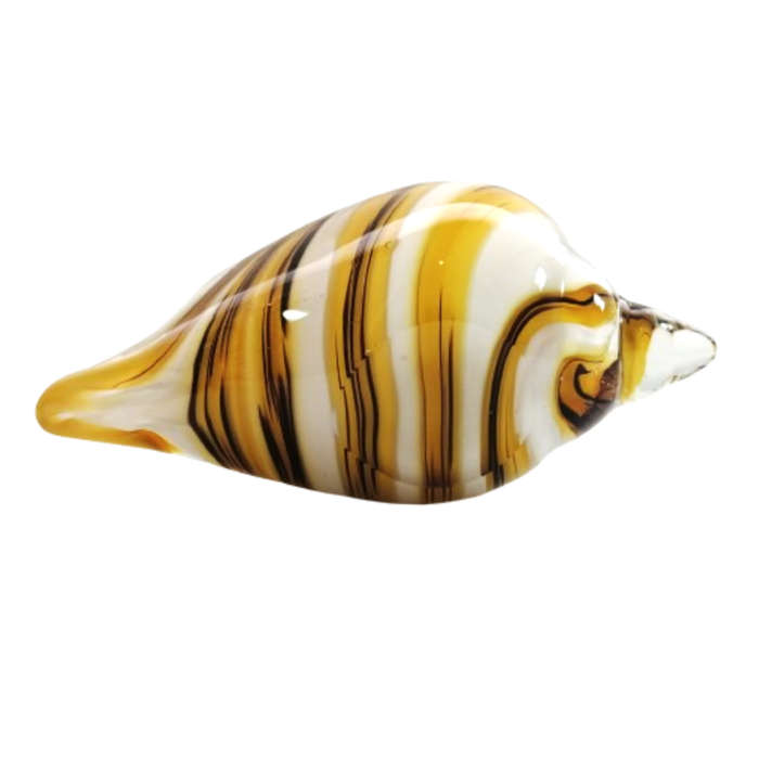 Stunning Hand Blown Art Glass Vase in the form of Shell