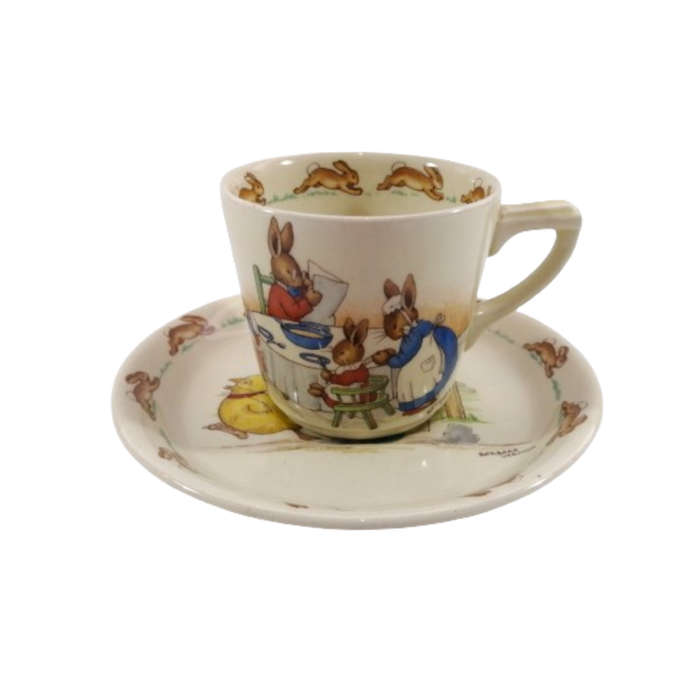 Royal Doulton Bunnykins 1937 - 1953 Signed Cup and Saucer