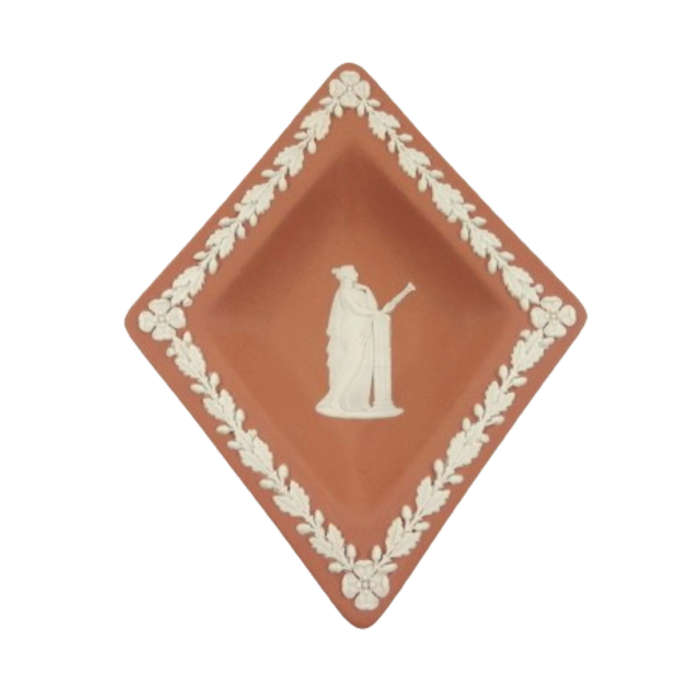 Wedgwood Terracotta Taupe Jasper Diamond Trinket Dish