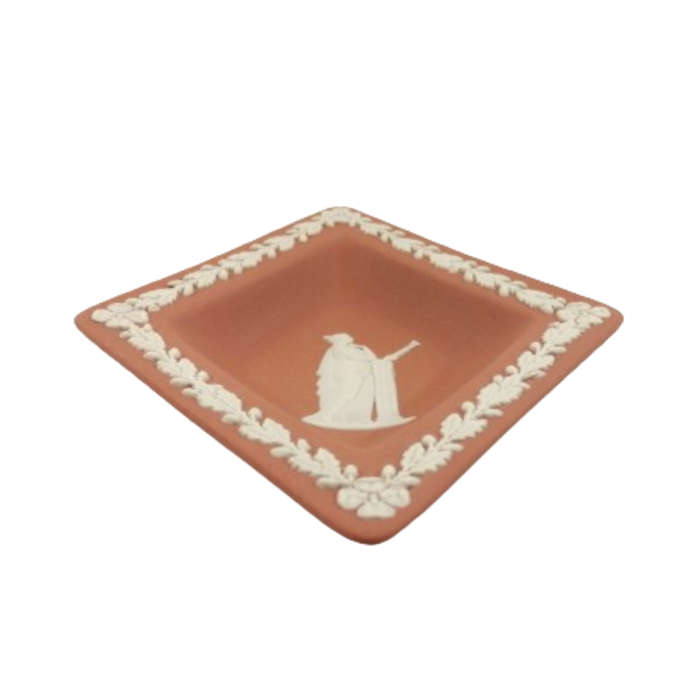 Wedgwood Terracotta Taupe Jasper Diamond Trinket Dish