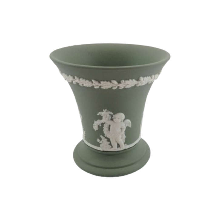 Wedgwood Jasper Sage Green Vase