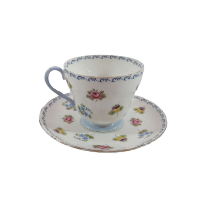 Shelley Trio Pansies, Roses and Forget-me-nots