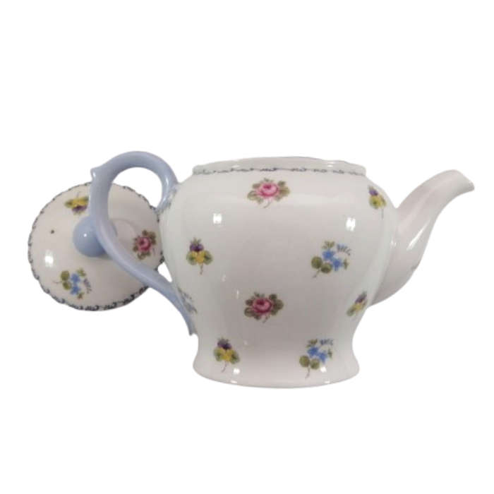 Shelley Tea Pot Pansies, Roses and Forget-me-nots